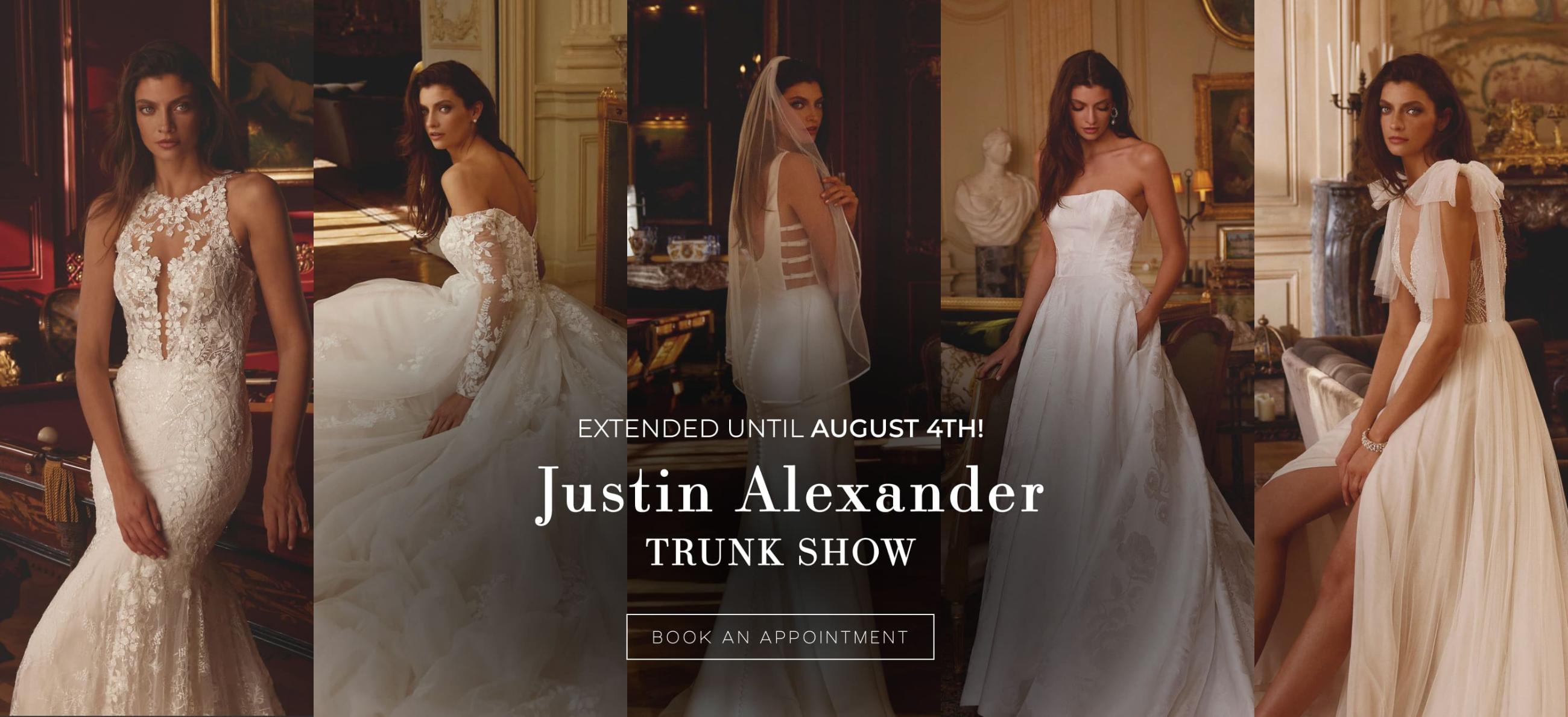 Justin Alexander Trunk Show August 4th - banner for desktop