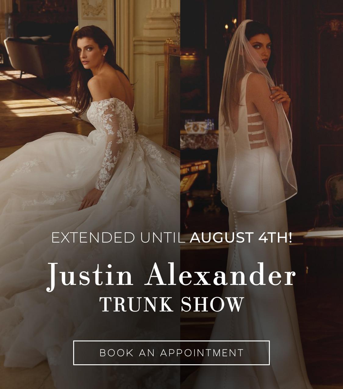 Justin Alexander Trunk Show August 4th - banner for mobile