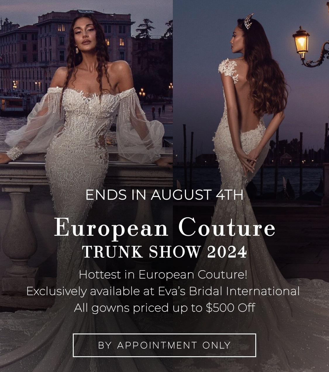 European Couture Trunk Show 2024 banner for mobile