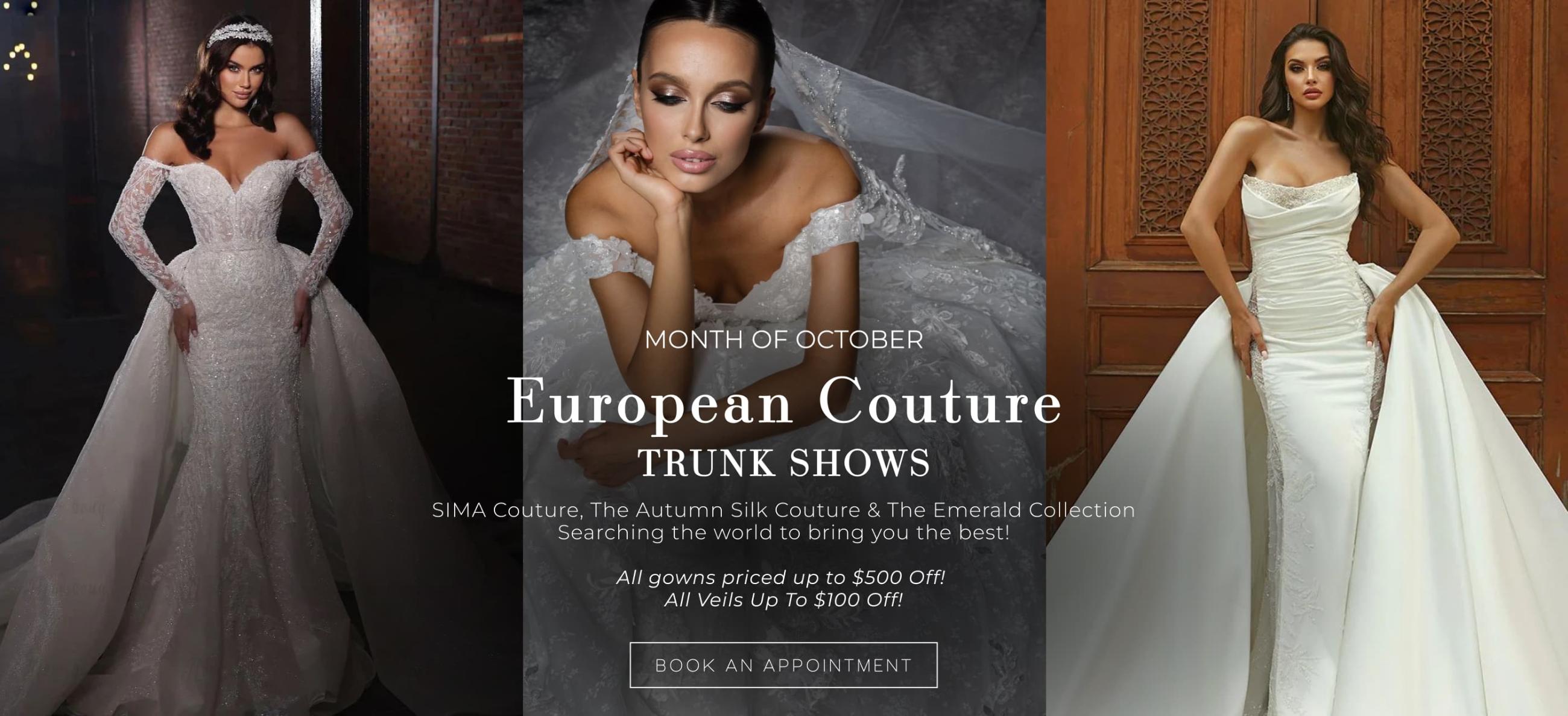 European Couture Trunk Show November 2024 banner for desktop